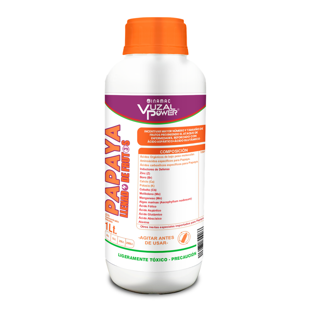 VUZAL POWER - PAPAYA LLENADO DE FRUTOS - 1LT